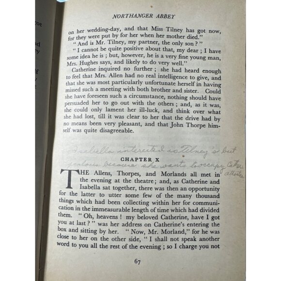 Northanger Abbey By Jane Austen 1949 Second Edition Nicholas Vane HCDJ Vintage - Picture 11 of 16